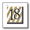 Creative Converting: Ln 12/16Ct 2P '18 Black & Gold Qs;
