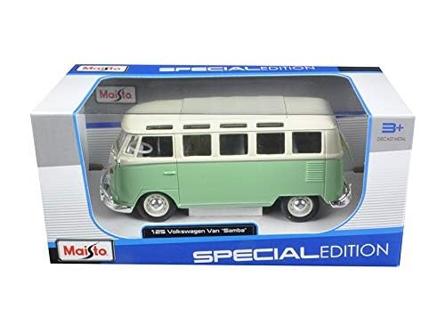 Maisto: Volkswagen Van "Samba" 1:24 (Blue / Red) (Die-Cast Model);