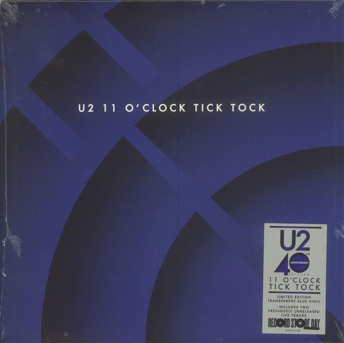 U2 - 11 O'Clock Tick Tock - 40Th Anniversary Edition (Transparent Blue Vinyl) (Rsd 2020);