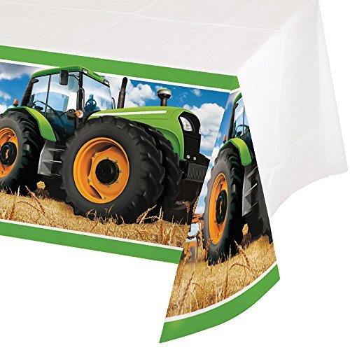 Creative Converting: Tovaglia Plastica 137x259cm Trattore - Tractor Time 54X102;