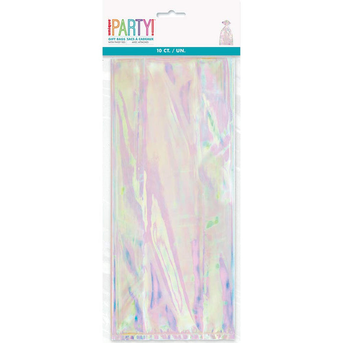 Unique Party: 10 Iridescent Cel Bg 5X11;