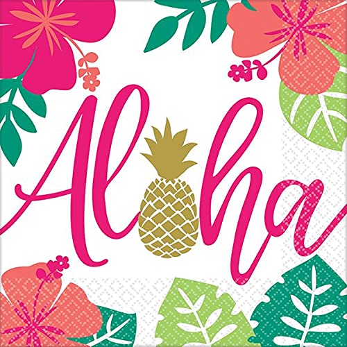 Amscan: 16 Napkins Aloha 33 X 33 Cm;