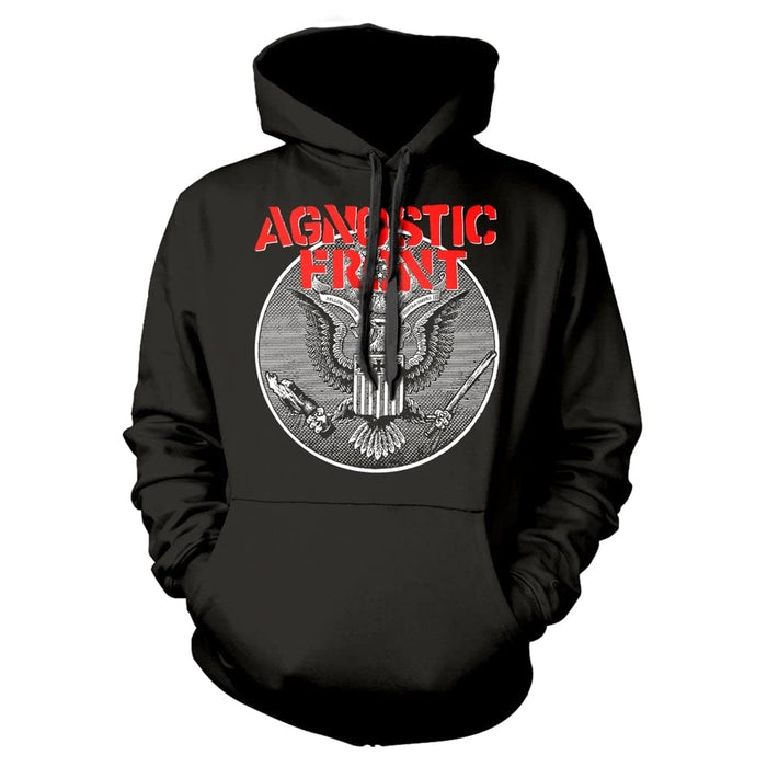 Agnostic Front: Against All Eagle (Felpa Con Cappuccio Unisex Tg. L);