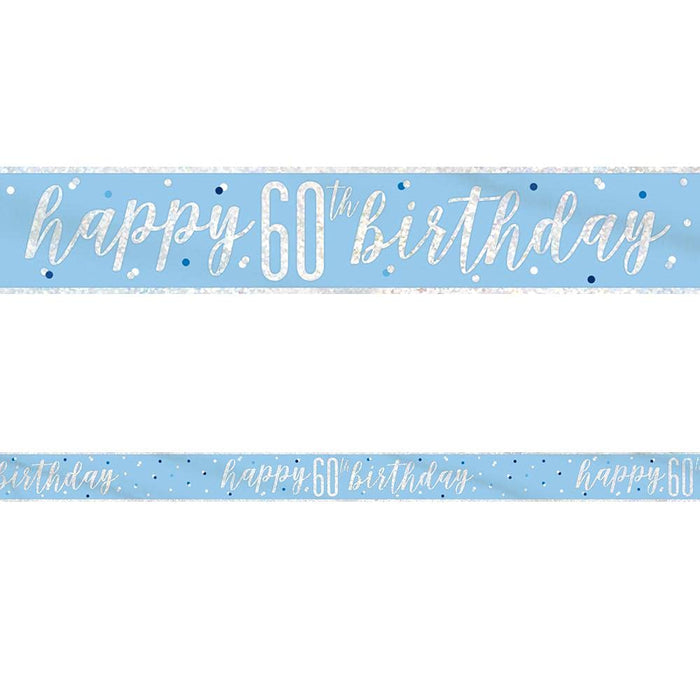 Unique Party: Glitz Blue 60 Prism Bnnr-9Ft;