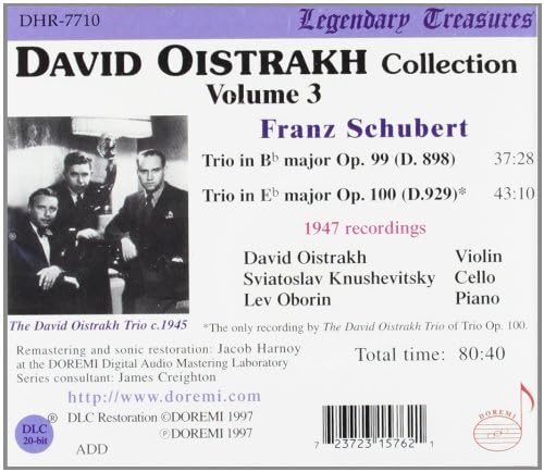 David Oistrakh: Collection Vol.03 - Schubert;