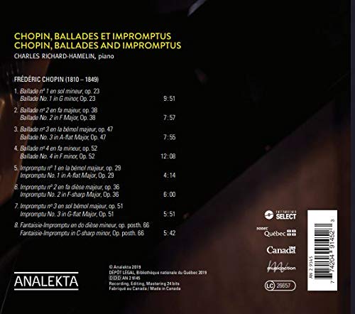 Fryderyk Chopin - Charles Richard-Hamelin: Chopin: Ballades & Impromptus;