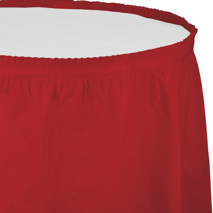 Creative Converting: Ts Pl 6/1Ct Clssic Red Tblskrt Qs. Gonna Plastica 74 X 420 Cm Rosso;