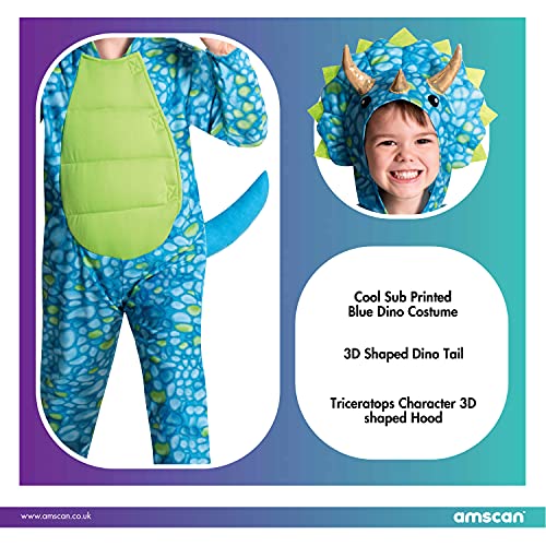 Amscan: Child Costume Blue Dino Age 3-4 Years;