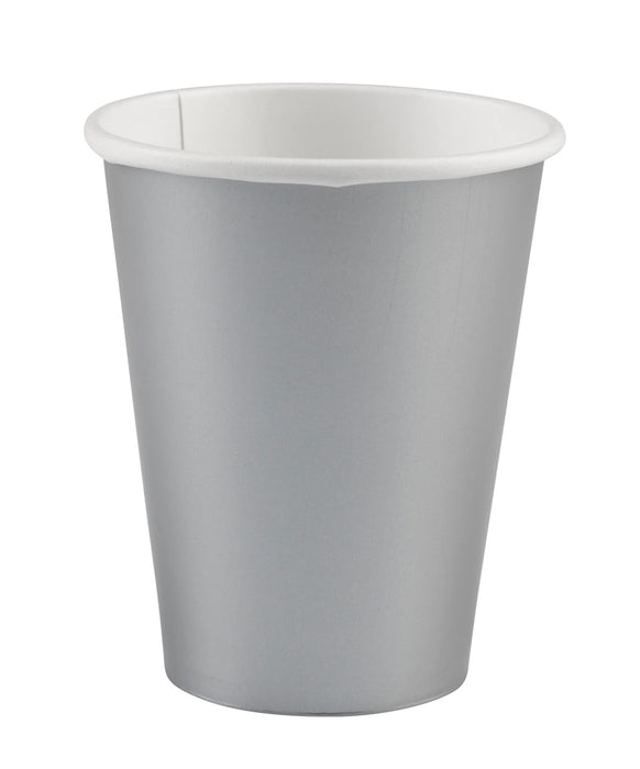 Amscan: 8 Cups Silver Paper 250 Ml Sup;