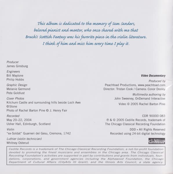 Scottish Fantasies For Violin And Orchestra (2 Cd);