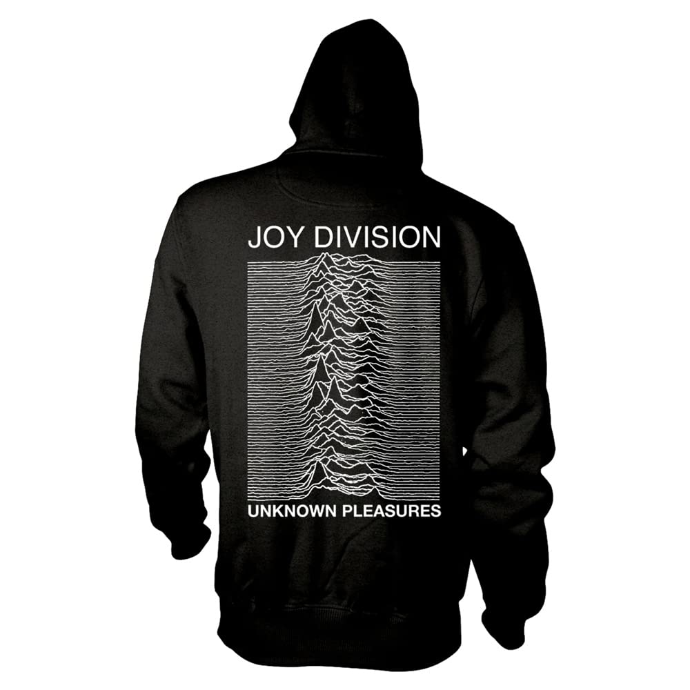 Joy Division: Unknown Pleasures Zip (Felpa Con Cappuccio Unisex Tg. M);