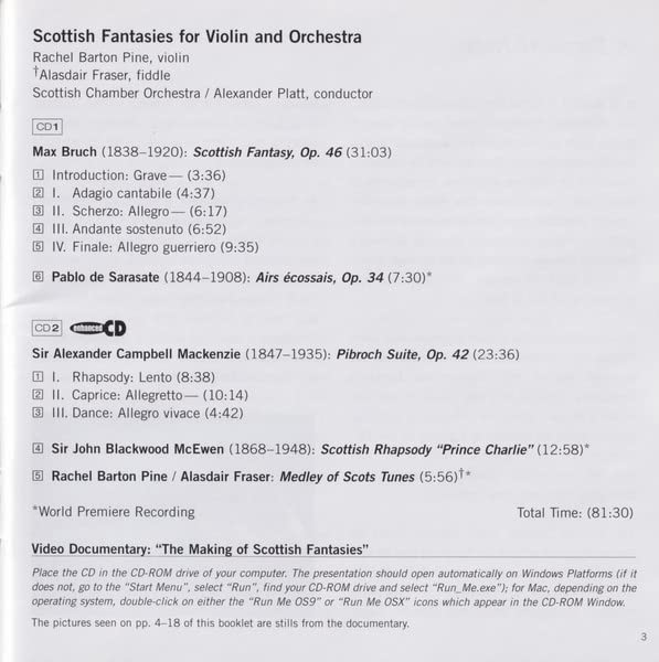 Scottish Fantasies For Violin And Orchestra (2 Cd);