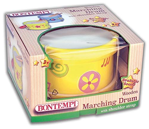 Bontempi 56 2210 - Wooden Drum With Shoulder Strap And Drumsticks;