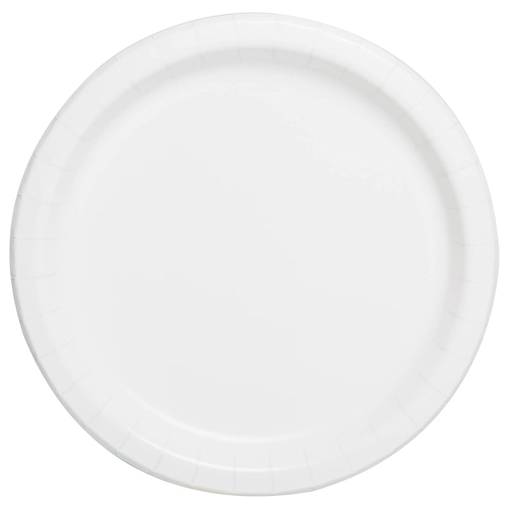 Unique Party: 16 Bright White 9In Plates Sup Qs. Plate 23cm White Top;