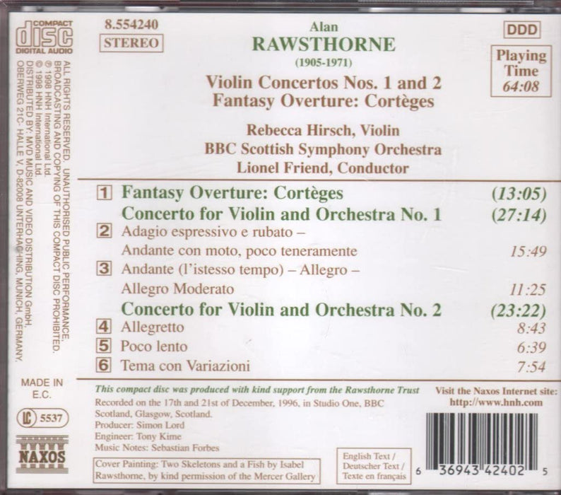 Alan Rawsthorne - Violin Concertos Nos. 1 & 2;