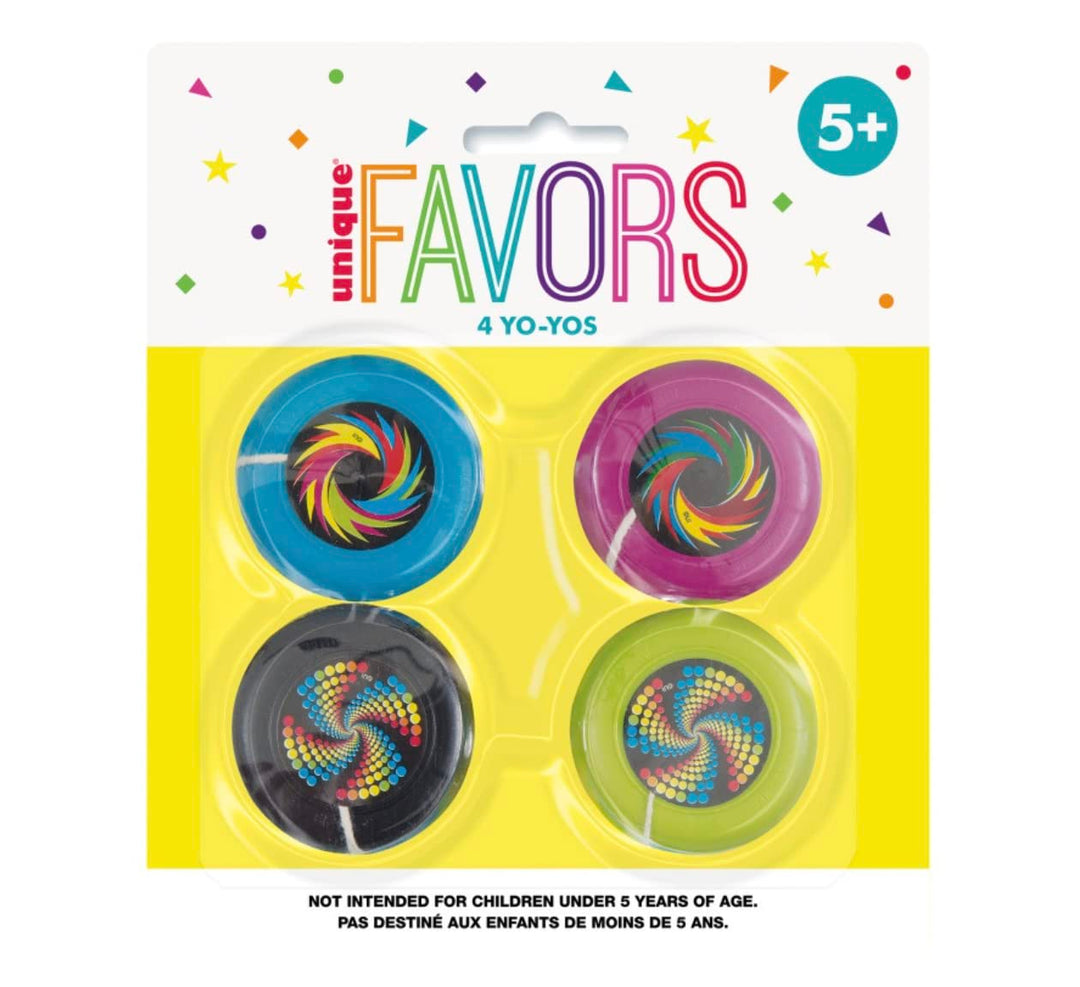 Unique Party: 4 Plastic Yo-Yo's;