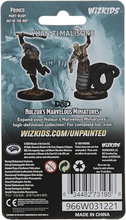 Dungeons & Dragons: WizKids - Nolzur's Marvelous Miniatures - Yuan-Ti Malisons;