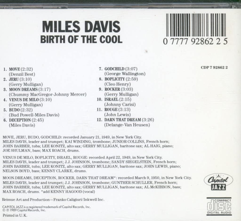 Miles Davis - Birth Of The Cool;