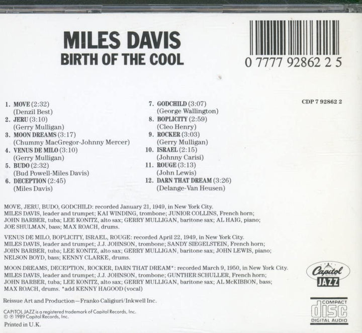 Miles Davis - Birth Of The Cool;