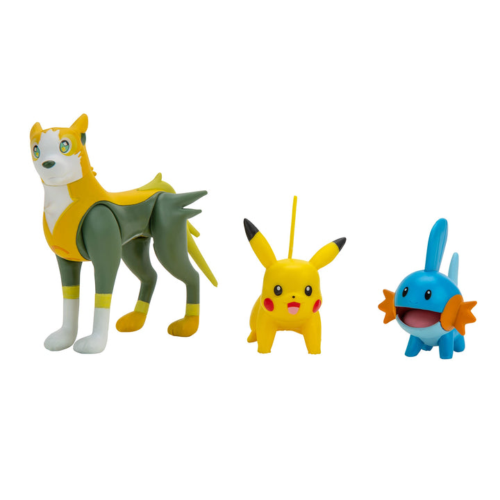 Pokemon: Jazwares - PKW2676 Battle Figure Set 3 Pack -Mudkip, Pikachu & Boltund;