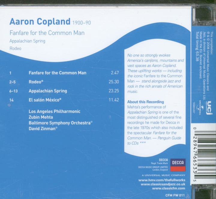 Aaron Copland - Fanfare For The Common Man;