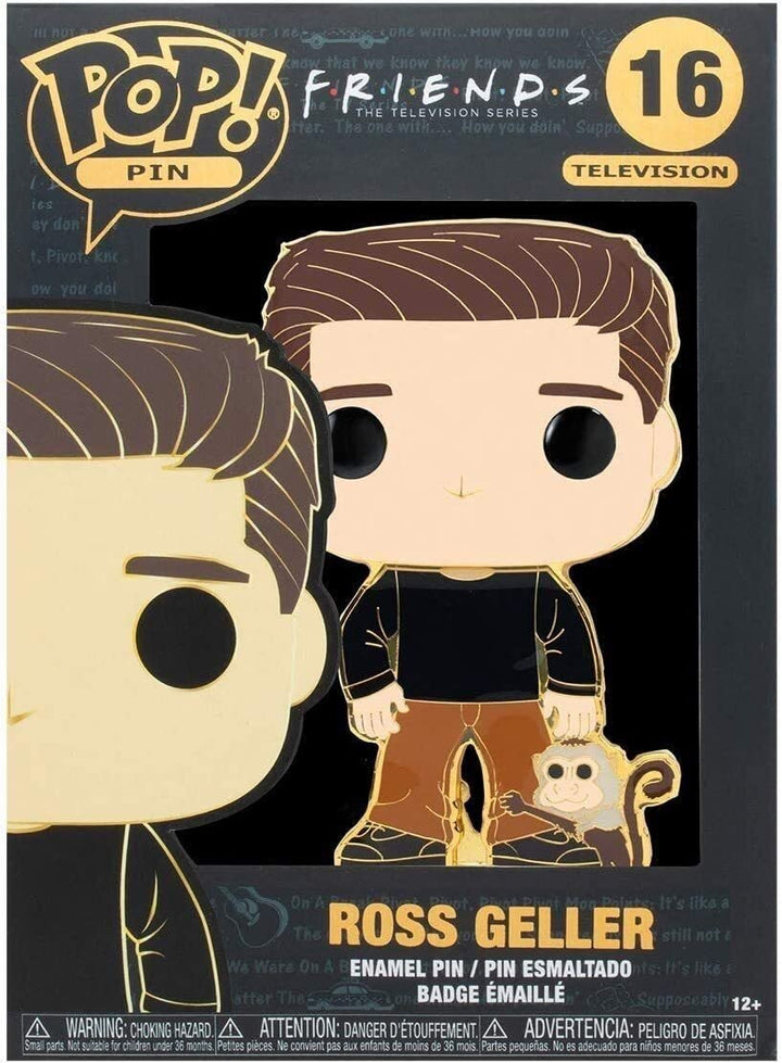 Friends: Funko Pop! Pin - Ross W/ Monkey (Enamel Pin / Spilla Smaltata);