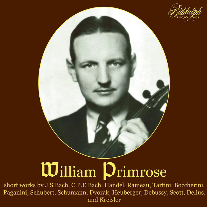 William Primrose: Plays Baroque Sonatas And Encore Pieces;