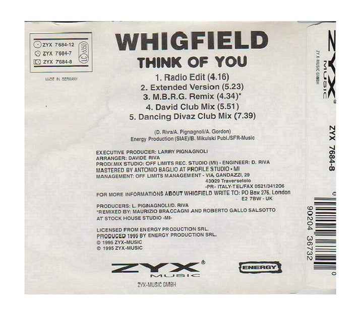 Whigfield - Think Of You;