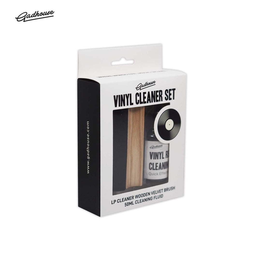 Gadhouse: Vinyl Cleaner Set (Spazzolina Legno-Velluto + 50Ml Spray Liquido Anti Statico);