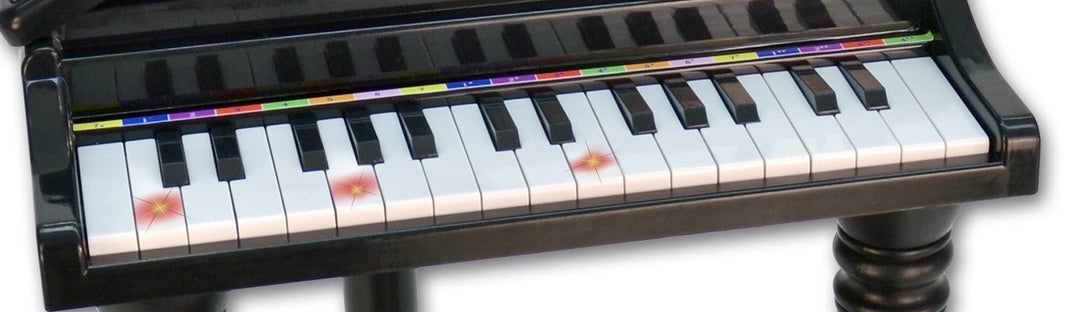 Bontempi 10 3000: Toy Band Star - Pianoforte A Coda Nero 31 Tasti Con Microfono, Gambe E Sgabello;