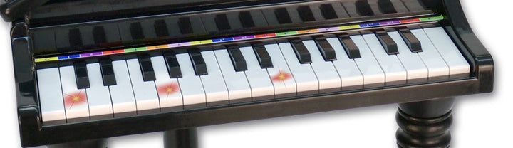 Bontempi 10 3000: Toy Band Star - Pianoforte A Coda Nero 31 Tasti Con Microfono, Gambe E Sgabello;