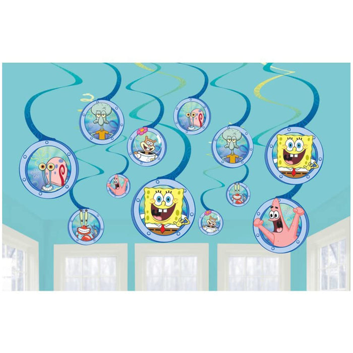 Spongebob: Amscan - 12 Swirl Decorations;
