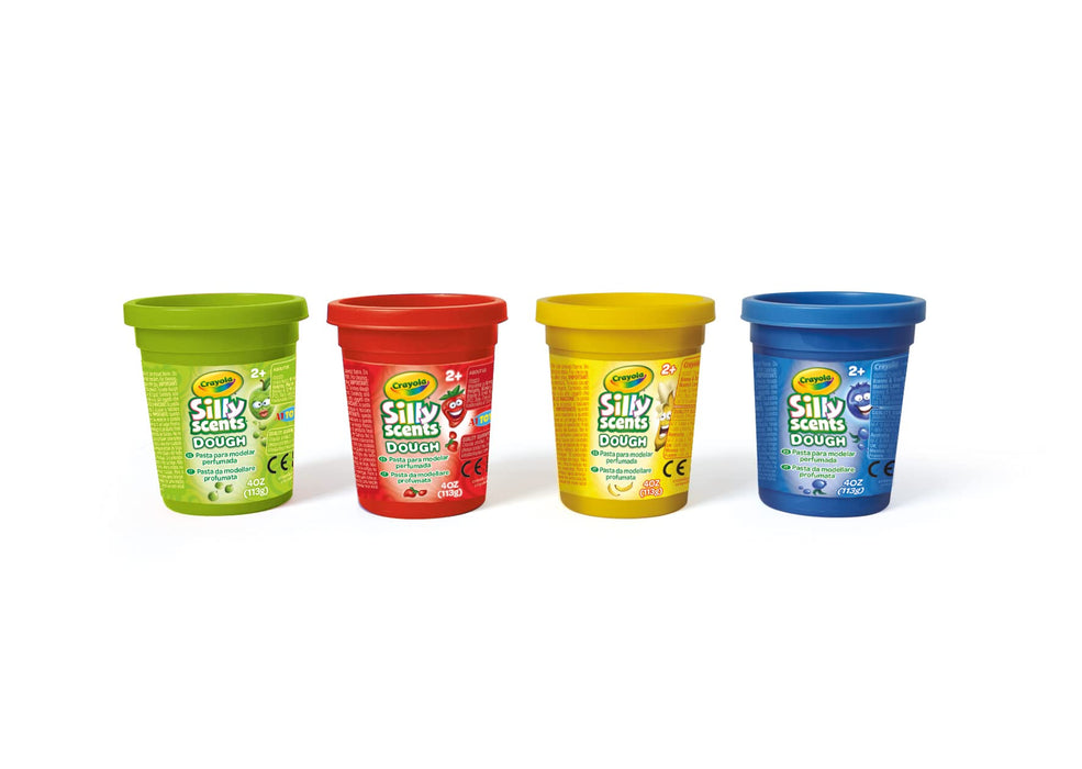 Crayola: Silly Scent Dough - Pasta Da Modellare Profumata 4 Barattolini (113Gr);