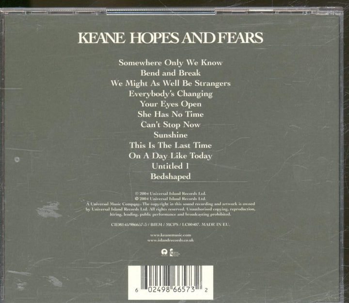 Keane - Hopes And Fears;