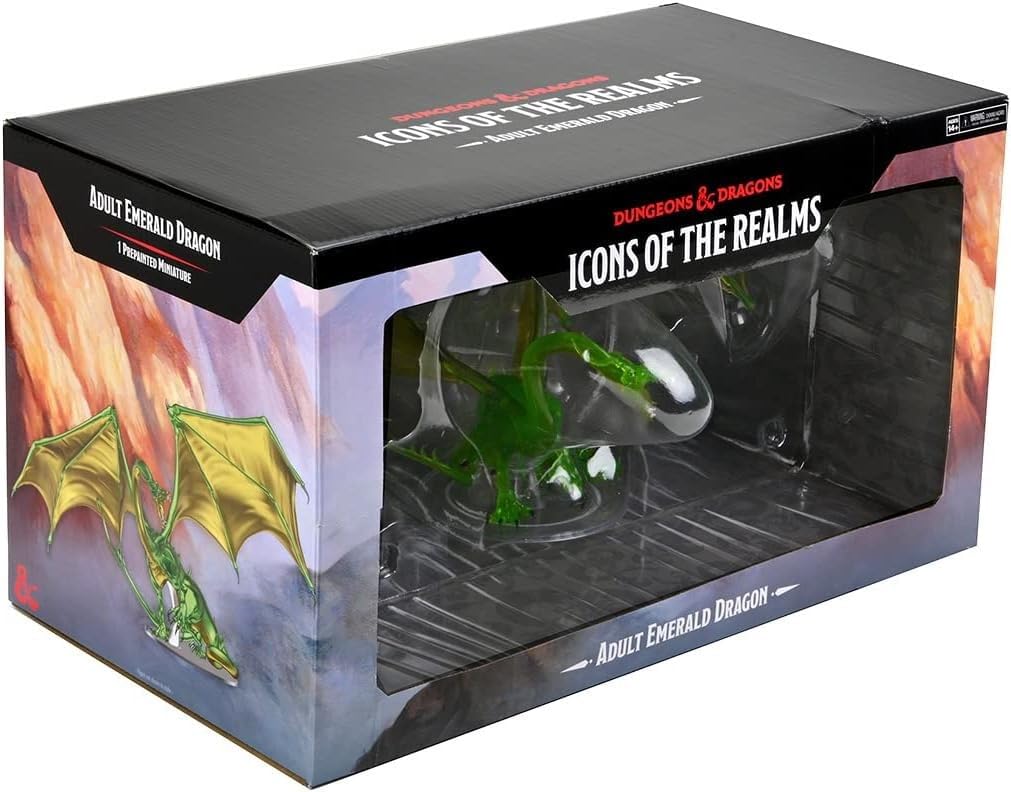 Dungeons & Dragons: Wizkids - Icons Of The Realms - Adult Emerald Dragon Prem.Fig.;