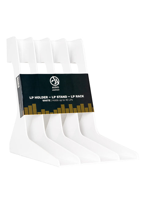 Vinyl Accessories: Audio Anatomy - Music Protection - Stand - Rack Supporto Per Vinili Bianco