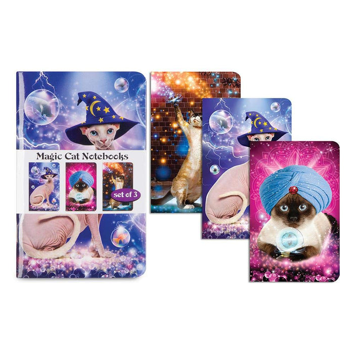 Archie Mcphee: Magic Cats Notebook Set Di 3 Quaderni;