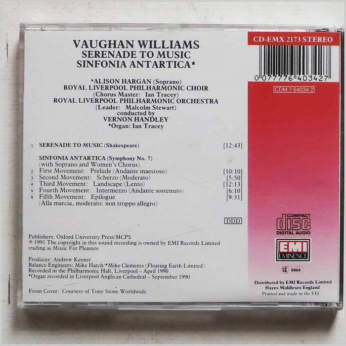 Ralph Vaughan Williams - Sinfonia N.7 'Antartica';