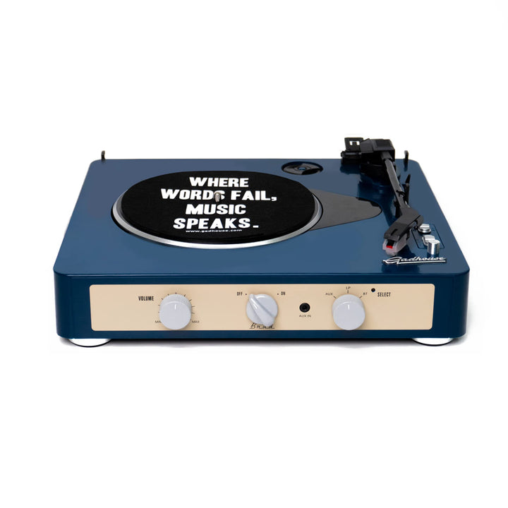 Gadhouse: BRAD Retro Record Player (Blue Navy) (Built-In Bluetooth 5.0 & Pitch Control) (Giradischi);