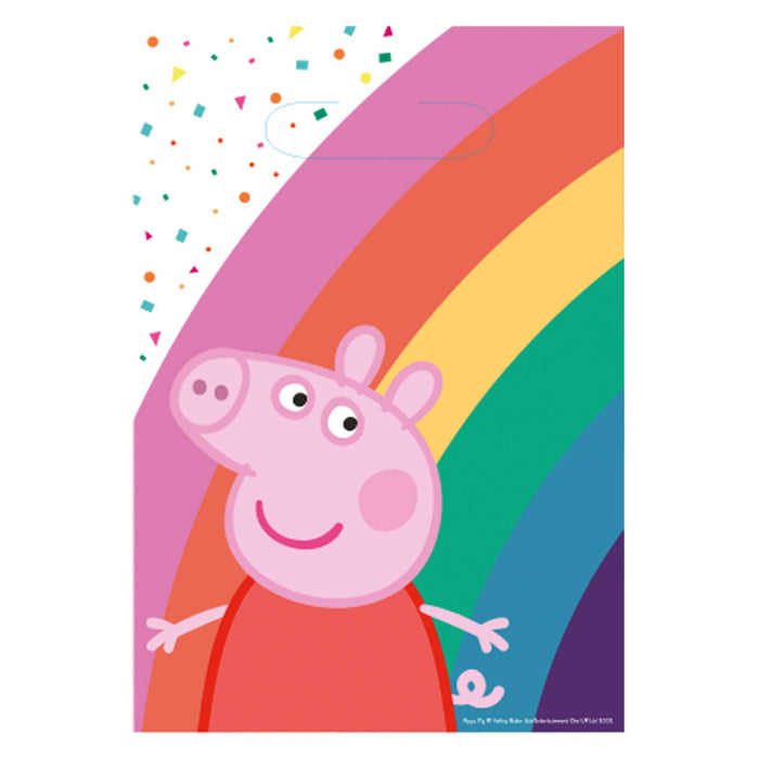 Amscan: 8 Lootbags Peppa Pig Paper 23,4 X 16,2 Cm;