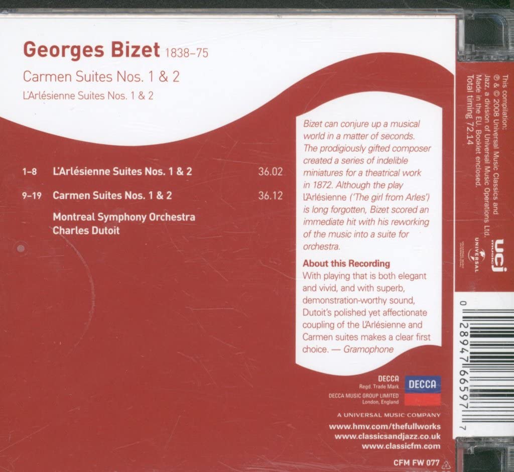 Georges Bizet - Carmen &amp; L'Arlesienne Suites;