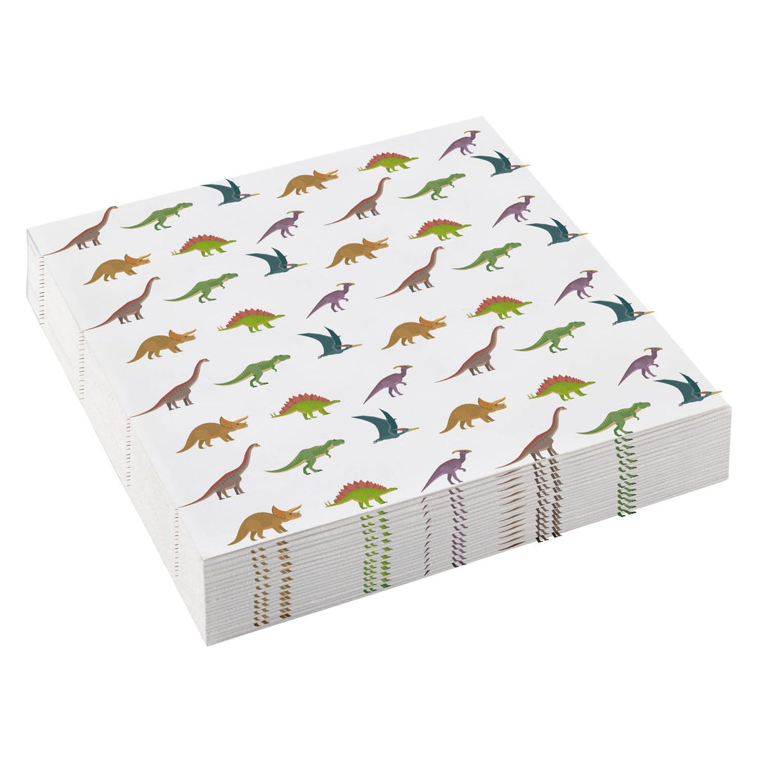 Amscan: 20 Napkins Happy Dinosaur 25X25Cm Q;