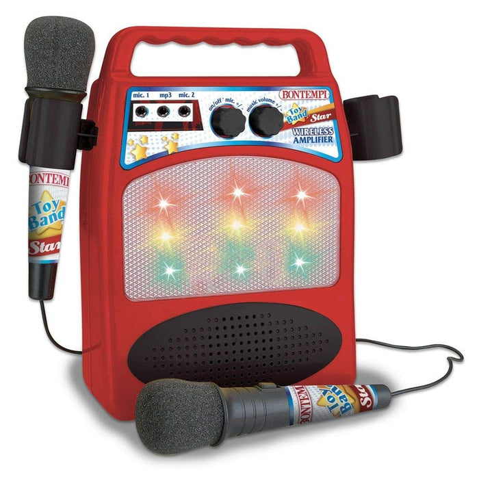 Bontempi 48 6000 - Amplificatore Wireless, 2 Microfono Con Effetto Eco, Connessione Wireless, Connessione Ad Un Lettore Mp3;