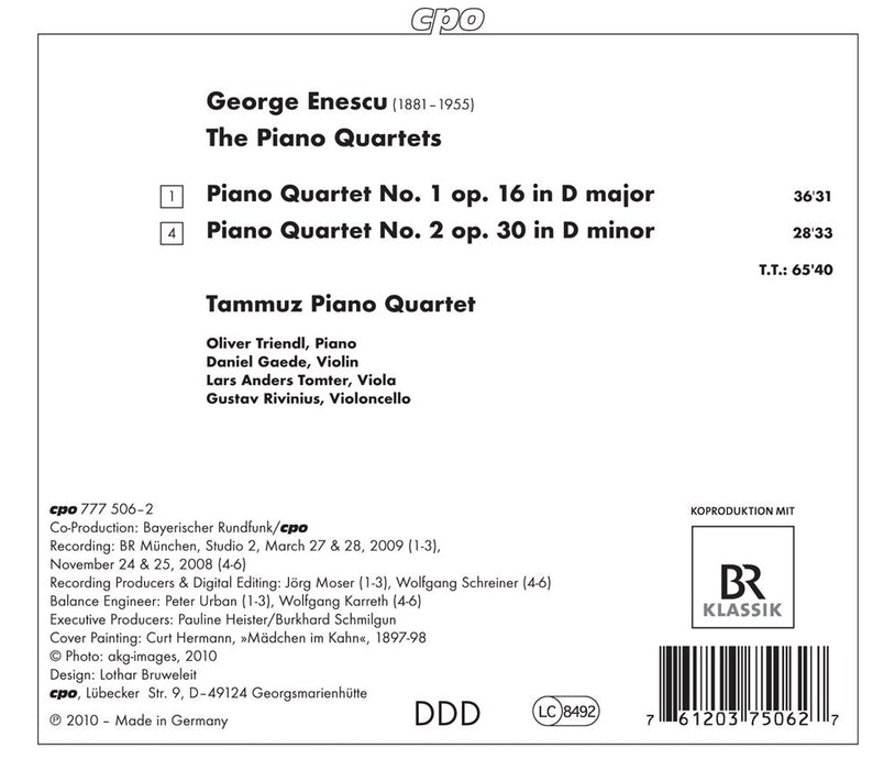 George Enescu - Piano Quartets 1 & 2;