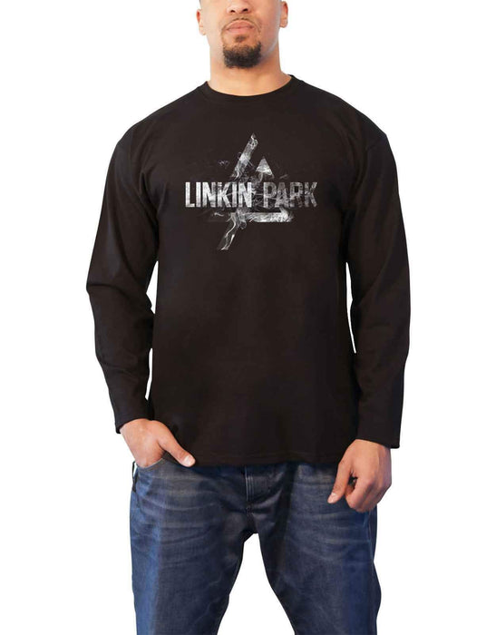 Linkin Park: Smoke Logo (Maglia Manica Lunga Unisex Tg. 2XL);