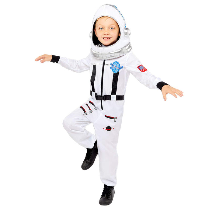 Amscan: Costume Bambino Tuta Spaziale Bianca 4-6 Anni;