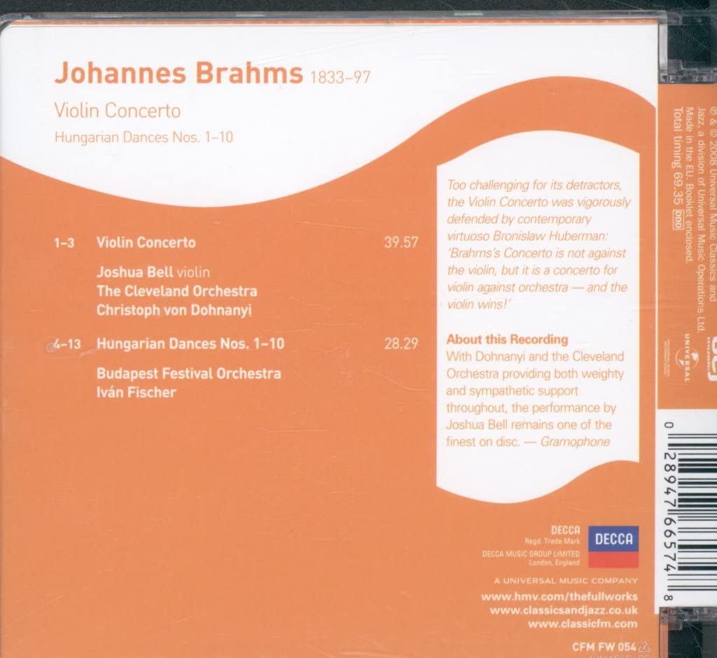 Johannes Brahms - Violin Concerto;