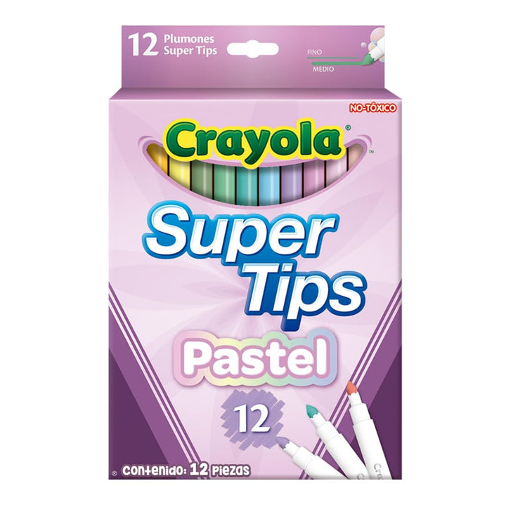 Crayola: 12 Washable Supertips in Pastel Colors;