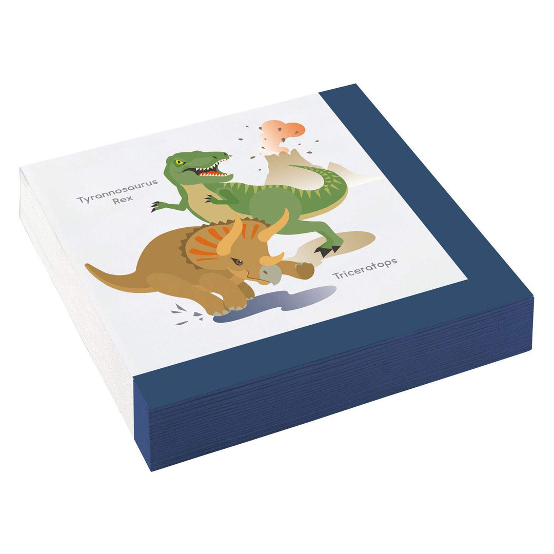 Amscan: 20 Napkins Happy Dinosaur 33X33Cm Q;