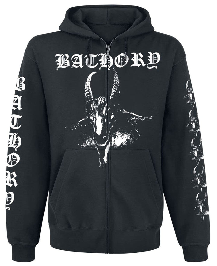 Bathory: Goat (Felpa Con Cappuccio Unisex Tg. XL);